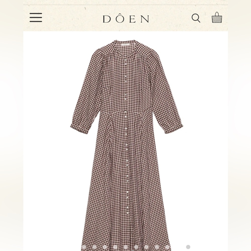 Doen Marielle Delphine plaid M. NWOT